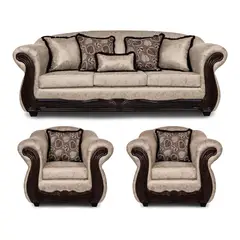 ADONIS LEUDH - Living 3+1+1 Estambul Envejecido Extra Grande Beige Con Pelitos