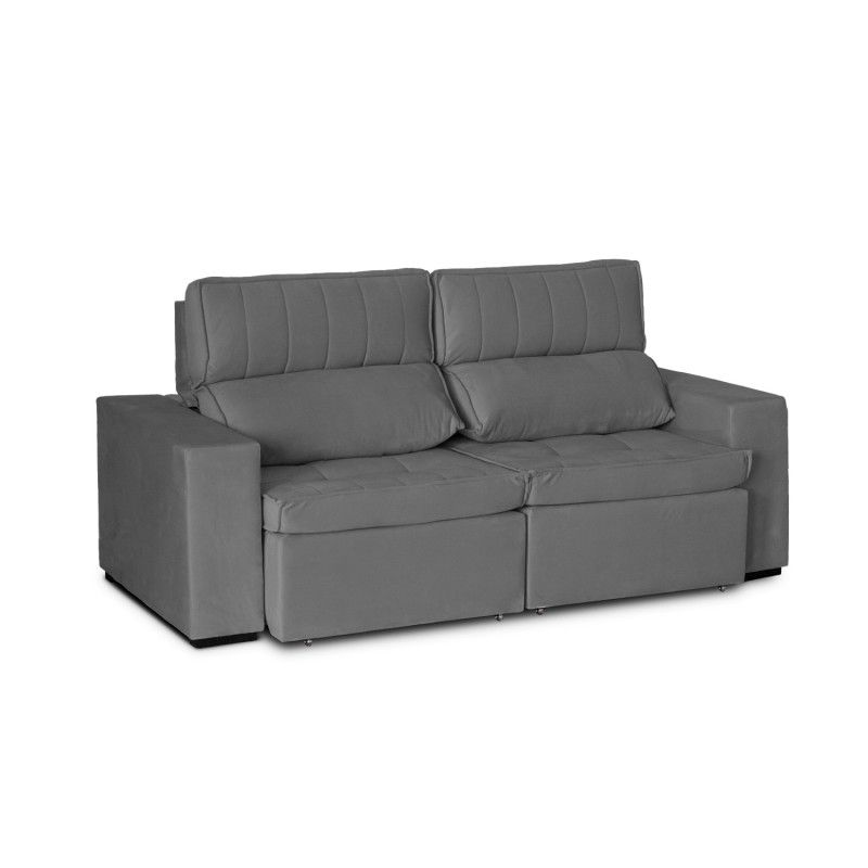 RE DECORA - Sofá 2 Cuerpos Toquio 224 cm Gris Oscuro