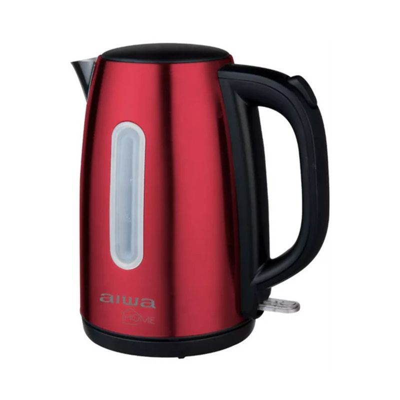 AIWA - Hervidor Eléctrico Aiwa Acero Inoxidable Rojo 2200w