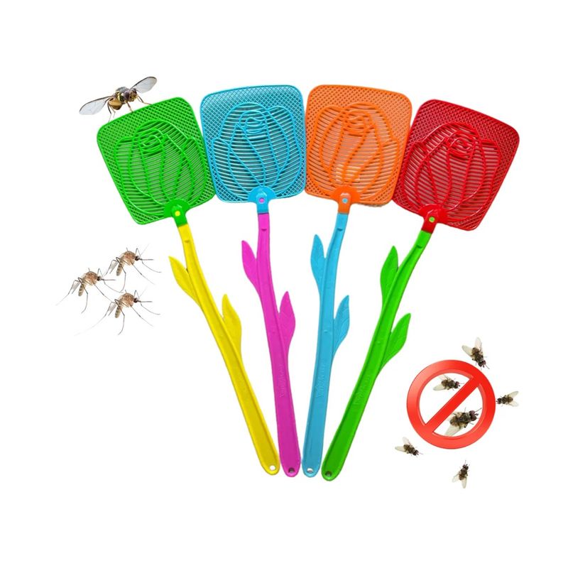 REYPLAST - Pack X2 Raqueta Mata Mosca Zancudo Insecto Plástico Reyplast