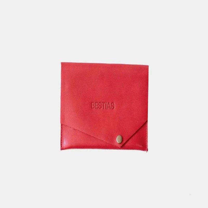 GENERICO - Tabaquera de Cuero Rojo - Elegante y Duradera