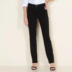 WADOS - JEANS RECTO BASICO TIRO ALTO PRETINA BASICA UN BOTON