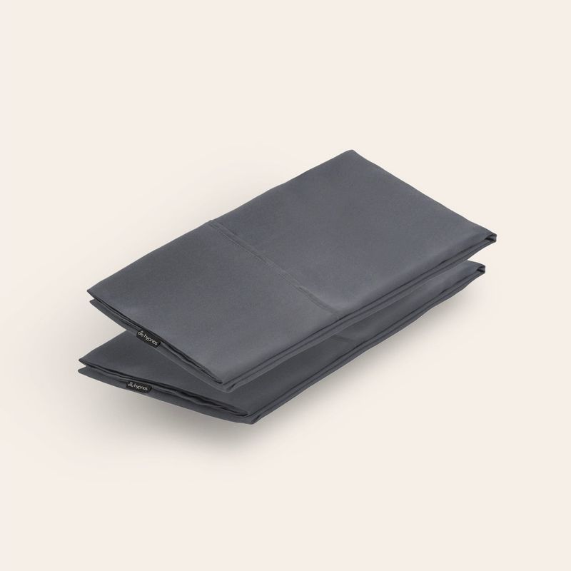 HYPNOS - Set 2 Fundas Almohada - 50x90 - 100% Bambú Orgánico - Gris Oscuro - Hypnos