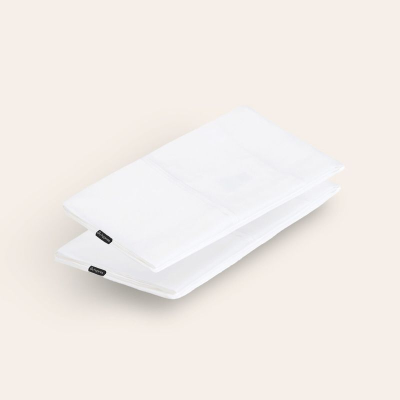HYPNOS - Set 2 Fundas Almohada - 50x90 - 100% Bambú Orgánico - Blanco - Hypnos