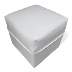 GENERICO - Pouf Murcia - Cuero Sintético Pu Blanco