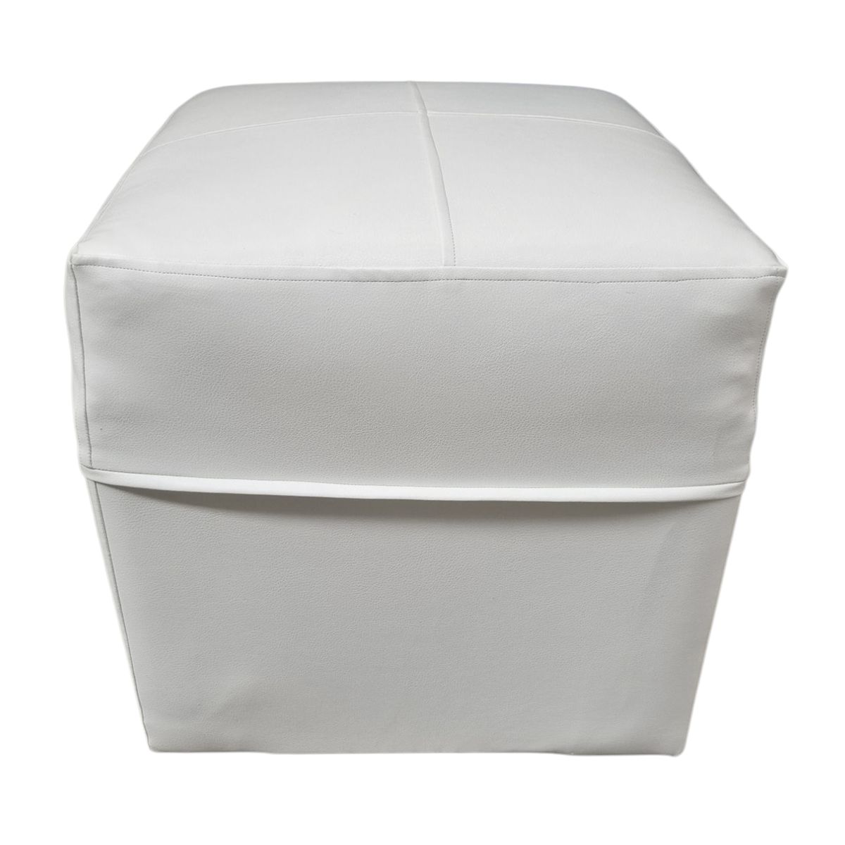 MBC - Pouf Murcia -  Cuero Sintético Pu Blanco