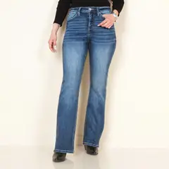 WADOS - JEANS RECTO TIRO ALTO PRETINA BASICA 1 BOTON