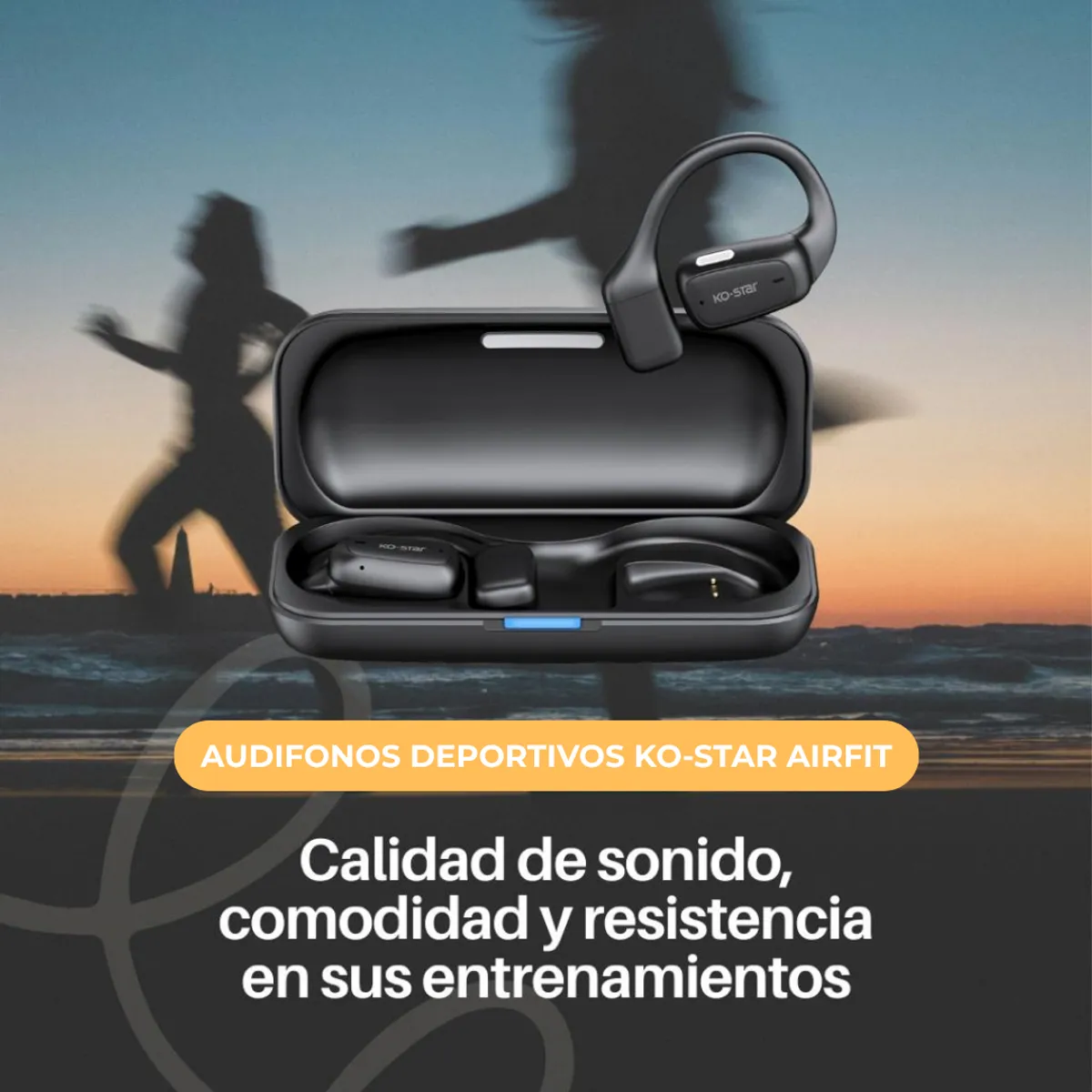 HANVEK - Audífonos deportivos Bluetooth KO-Star Airfit