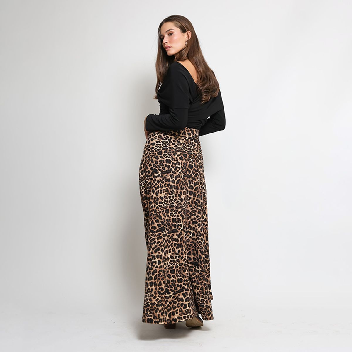 NATALIA SEGUEL - Falda Martina Animal Print Leopardo Natalia Seguel