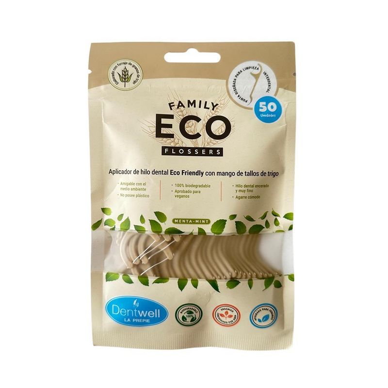 DENTWELL - Hilo Dental Encerado Con Menta 50 Unidades La Prepie