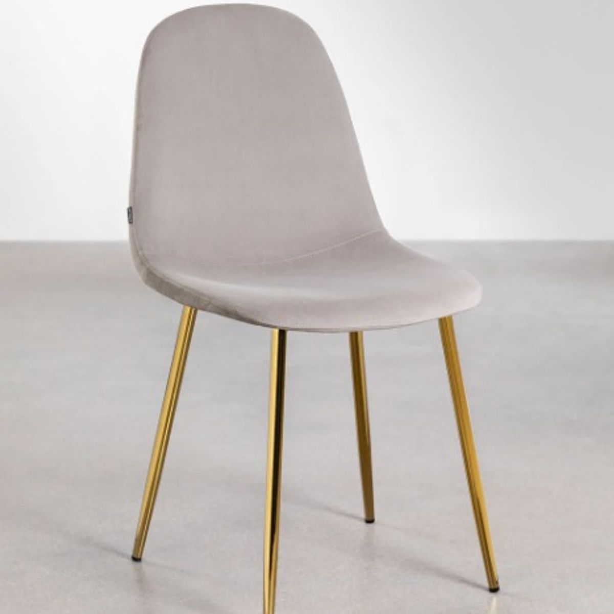 GENERICO - Pack 2 Silla de Comedor Trendy Top Gold Terciopelo -Gris