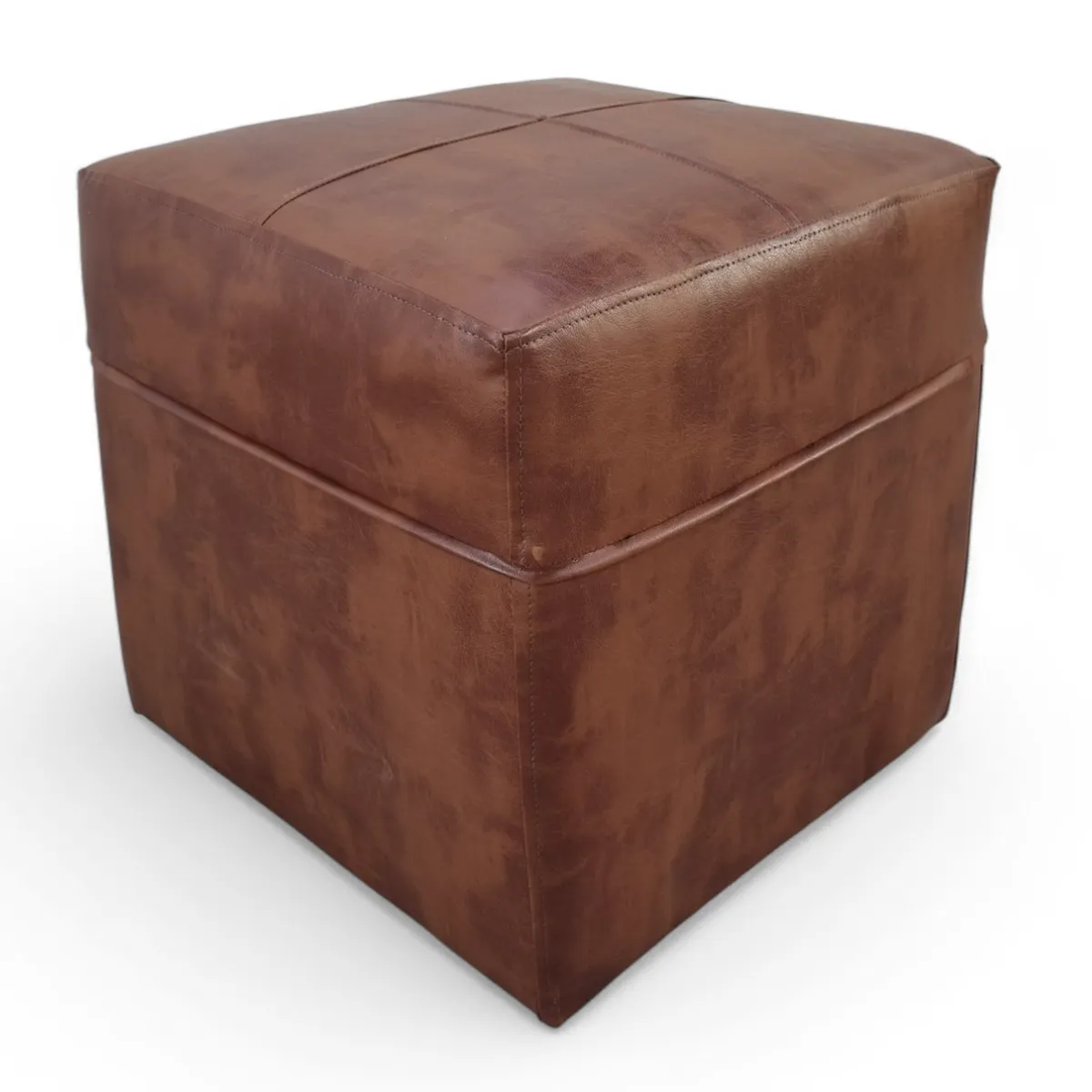 MBC - Pouf Murcia -  Cuero Sintético Pu Café