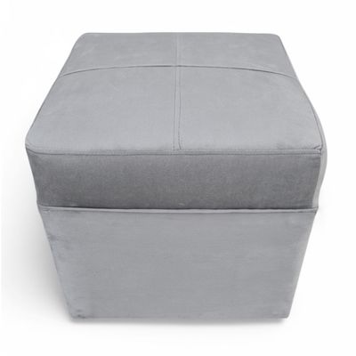 Imagen 2 del producto Pouf Murcia - Felpa Gris