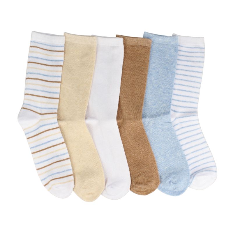 BATA - Calcetines Mujer Bata 5Pack Crew Diseño Lineas Multicolor