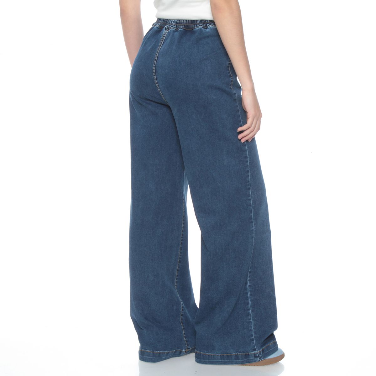 WADOS - JOGGER WIDE LEG TIRO ALTO PRETINA ELASTICADA 1 BOTON