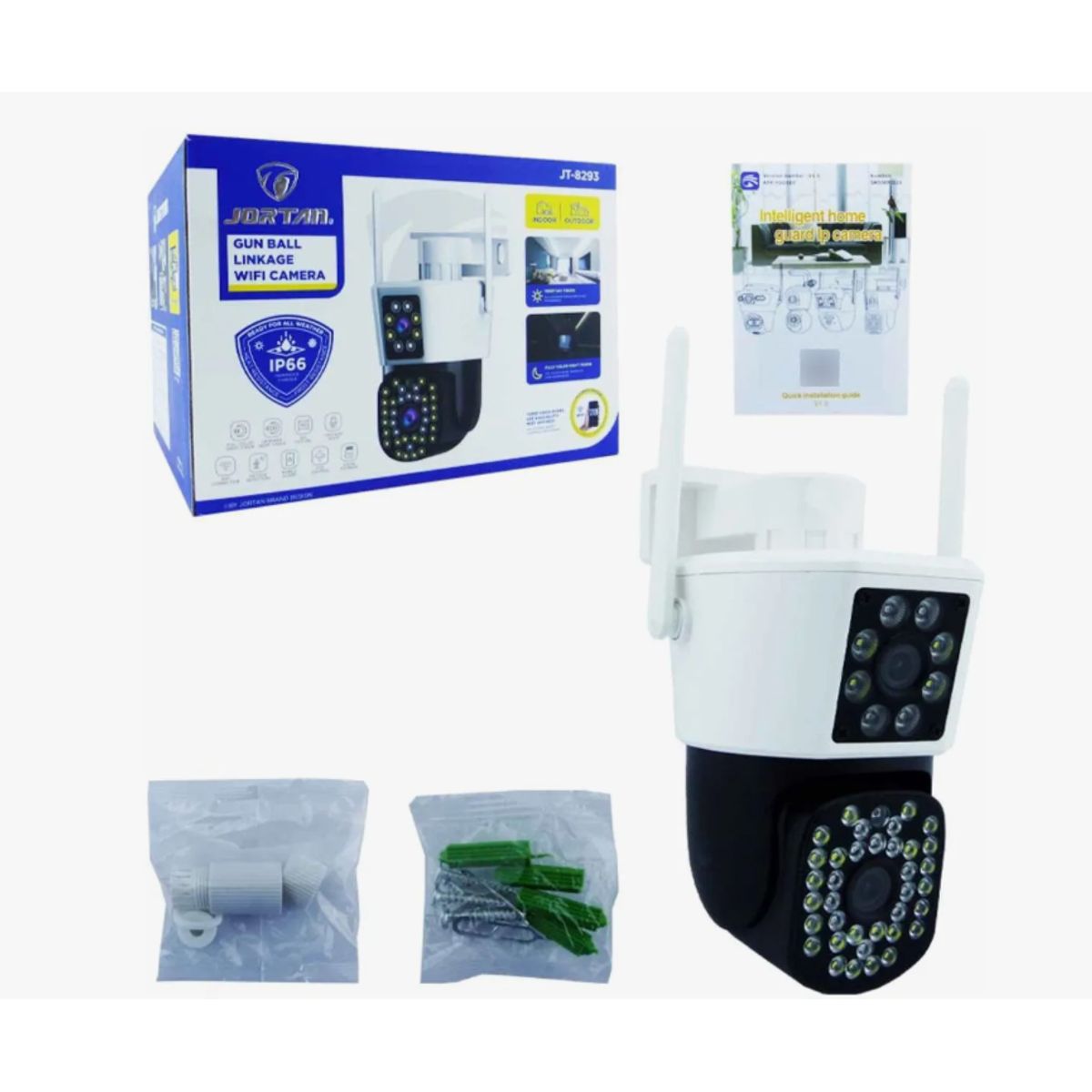 GENERICO - CAMARA VIGILANCIA IP WIFI DOBLE CAMARA JORTAN JT8293