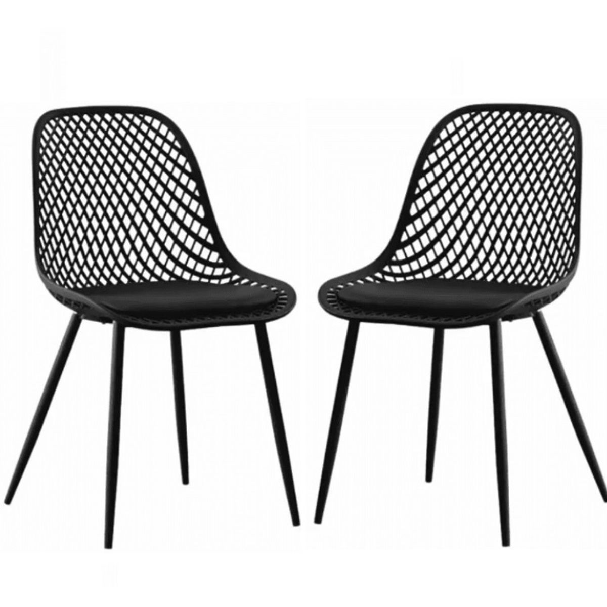 GENERICO - Pack 4 Silla de Comedor Inglesa con Cojin Ecocuero