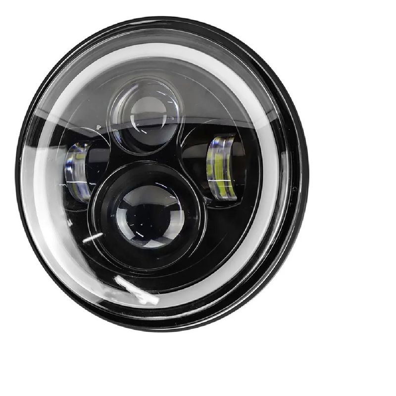 GENERICO - 1 Faro Led Ángel Ojo 7 Wrangler Para Jeep Vocho Redondos Rgb