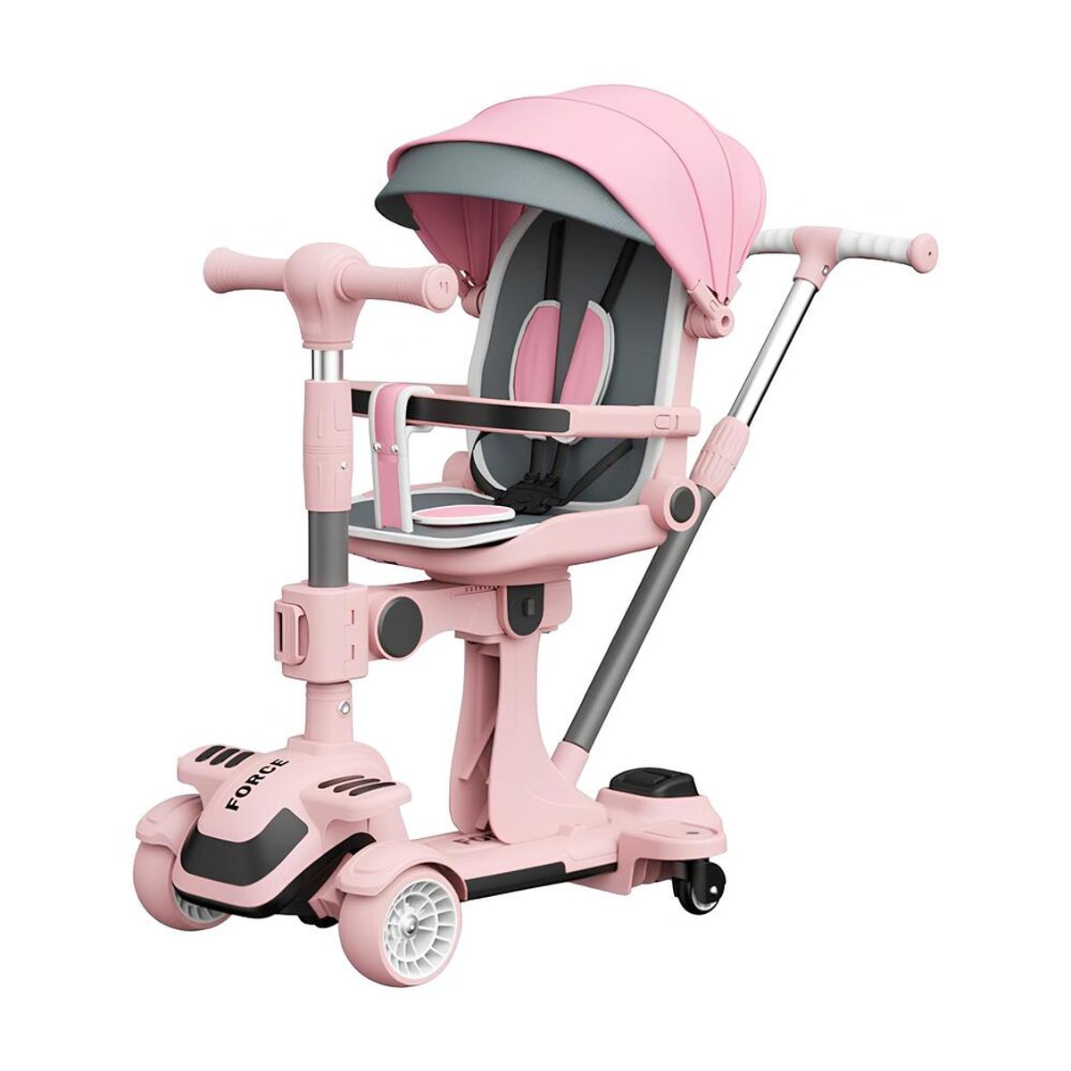 LUBABYCAS - Triciclo Scooter 2 En 1 LuBabycas Rosado LuBabycas