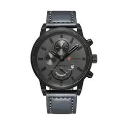 CURREN - Reloj Hombre Gris Oscuro Deportivo Casual