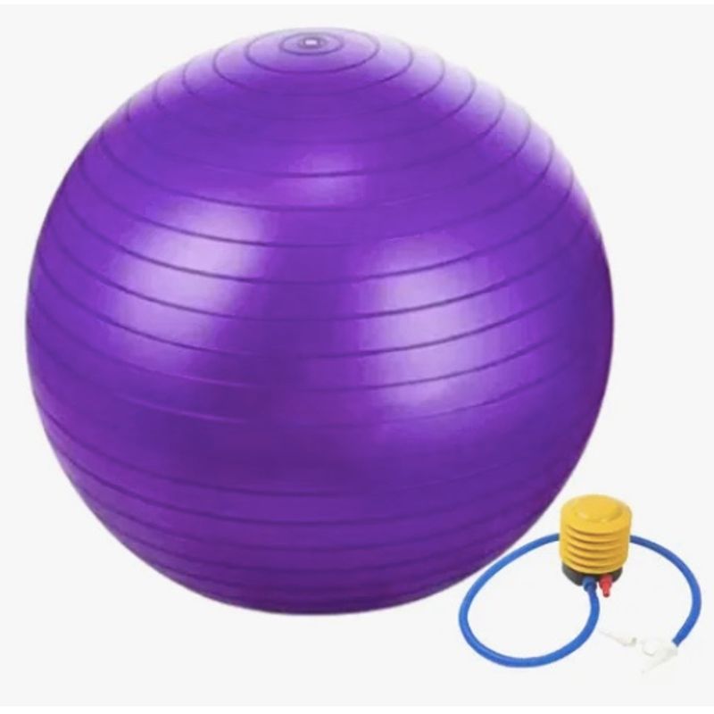 ATLAS - Pelota + Inflador Yoga Pilates Morada