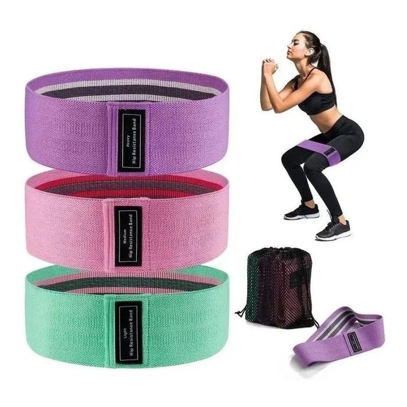 MOVI - Kit Bandas Elásticas Resistencia Poder Planas Ejercicio (Incluye 3 Bandas)