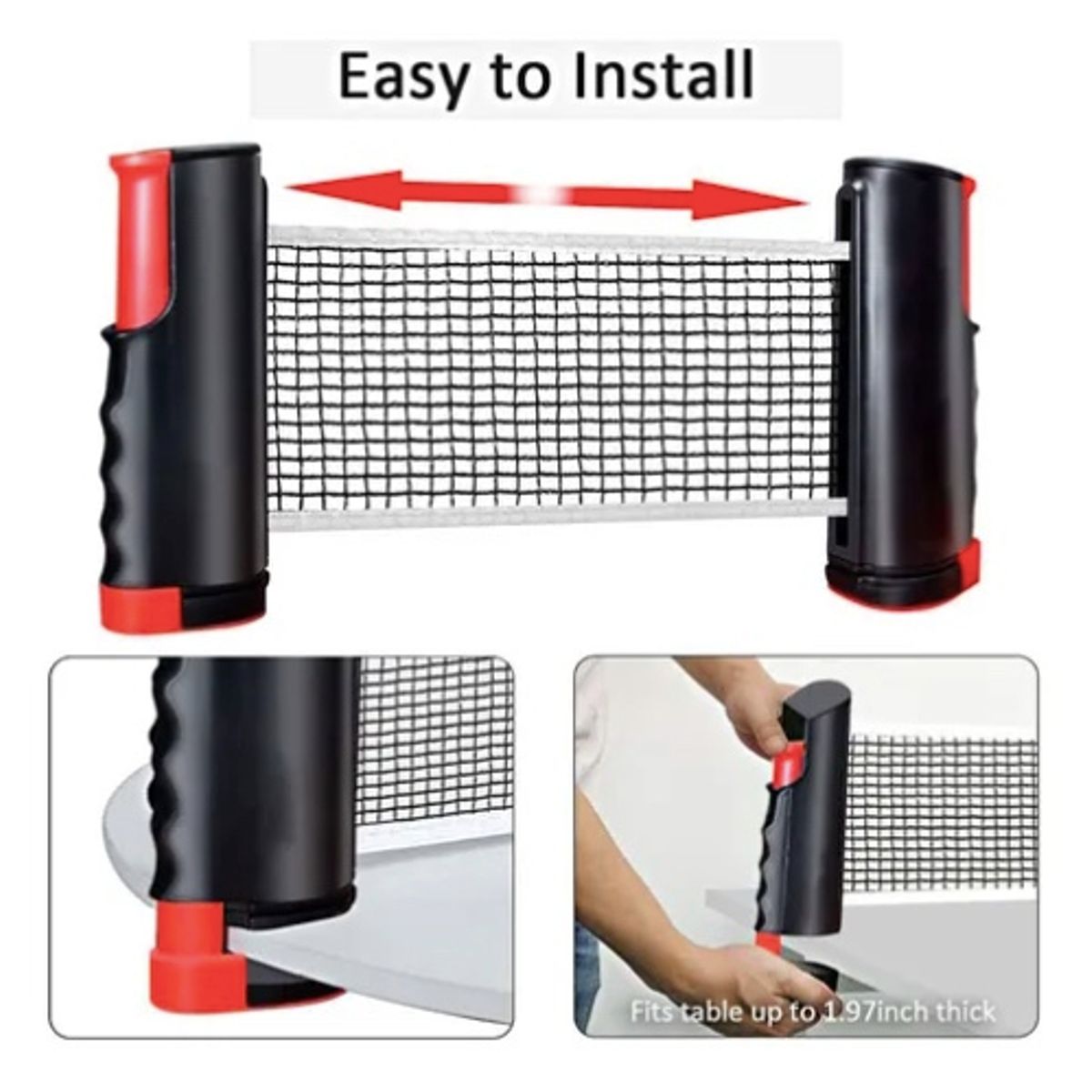 ATLAS - Set Ping Pong Tenis Mesa 2 Paleta + 6 Pelotas + Malla