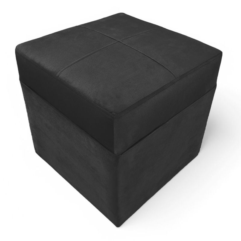 GENERICO - Pouf Murcia -  Felpa Negro