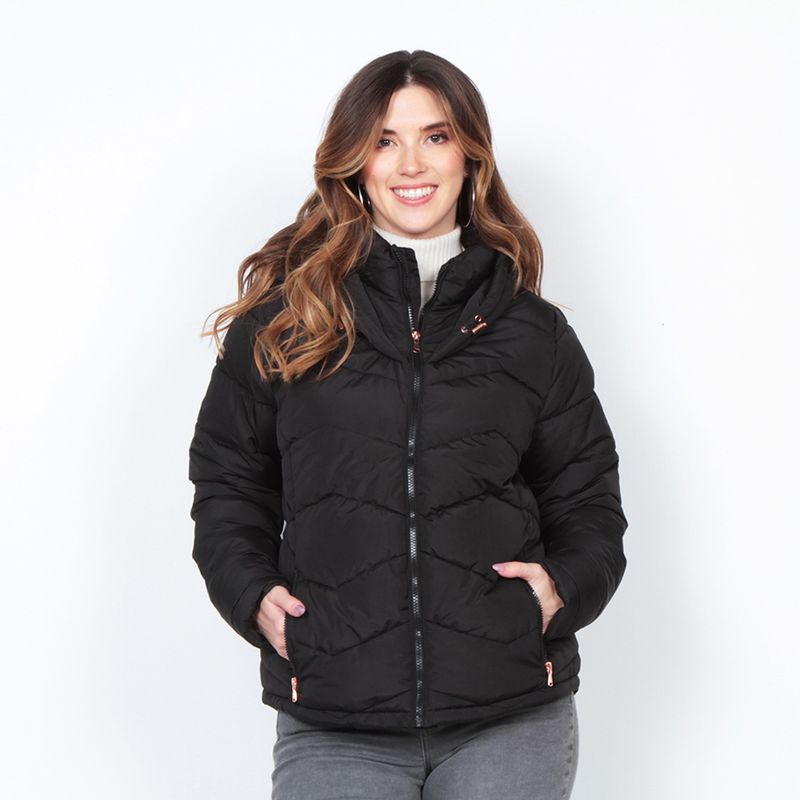 WADOS - PARKA MANGA LARGA SOLIDO CON CAPUCHA