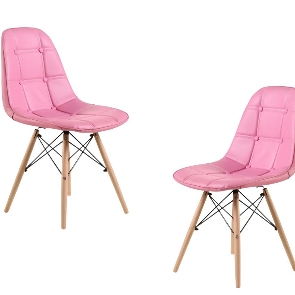 HABITA2 CHILE - Pack de 2 Silla Buckle Acolchada - Rosada