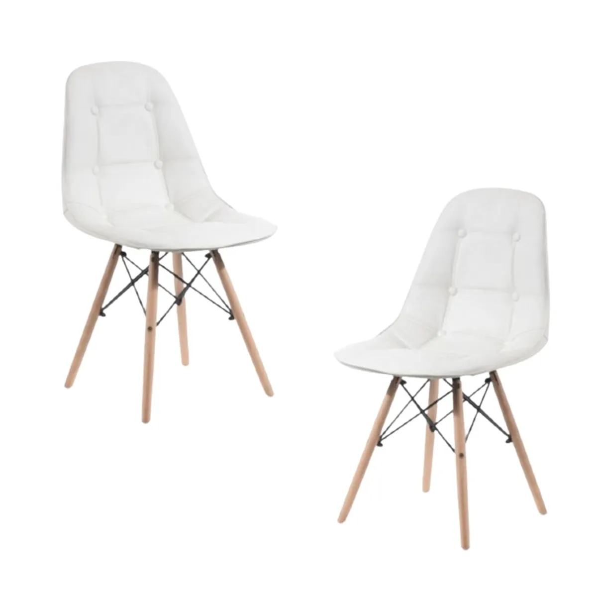 HABITA2 CHILE - Pack de 2 Silla Buckle Eames Acolchada - Blanco