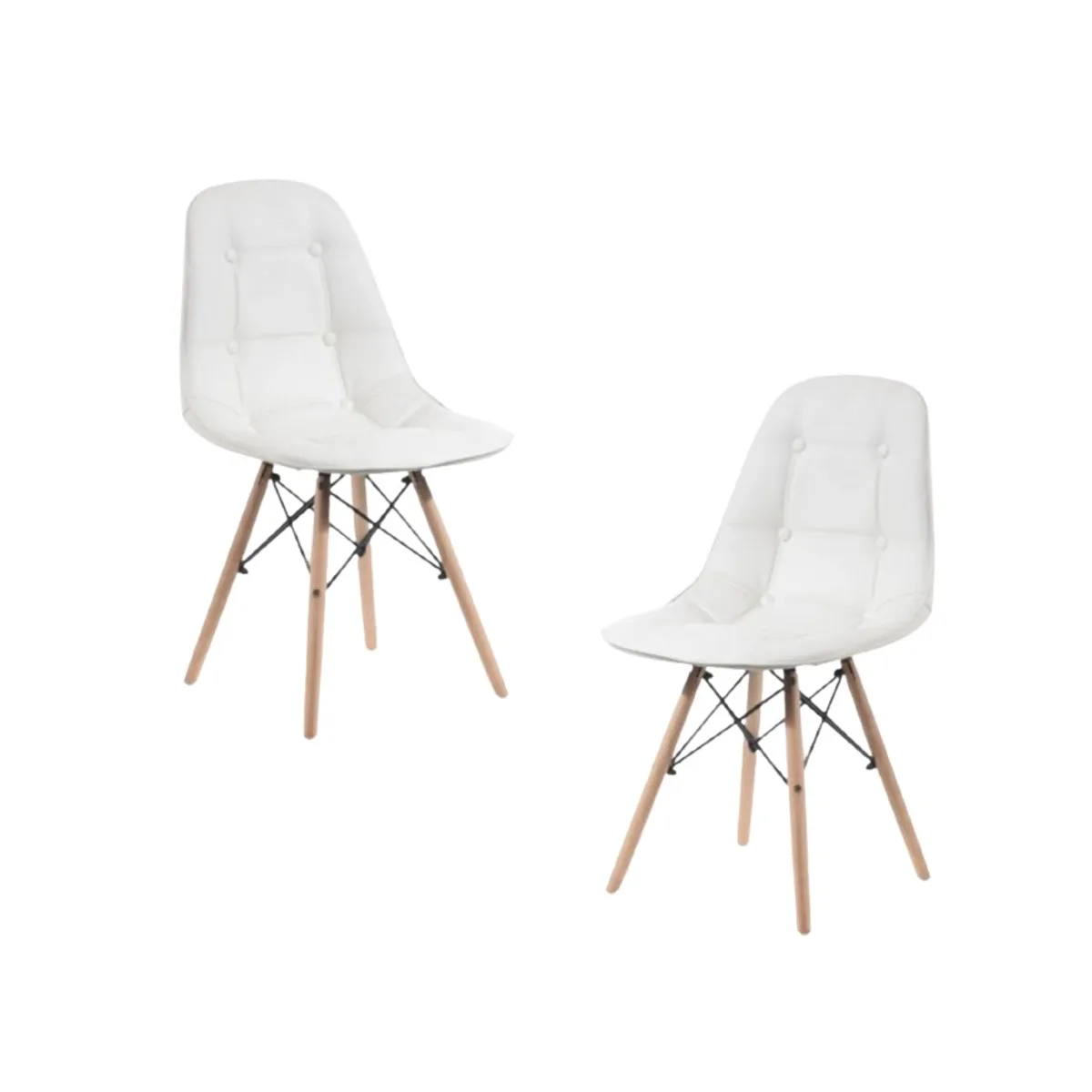 HABITA2 CHILE - Pack de 2 Silla Buckle Eames Acolchada - Blanco