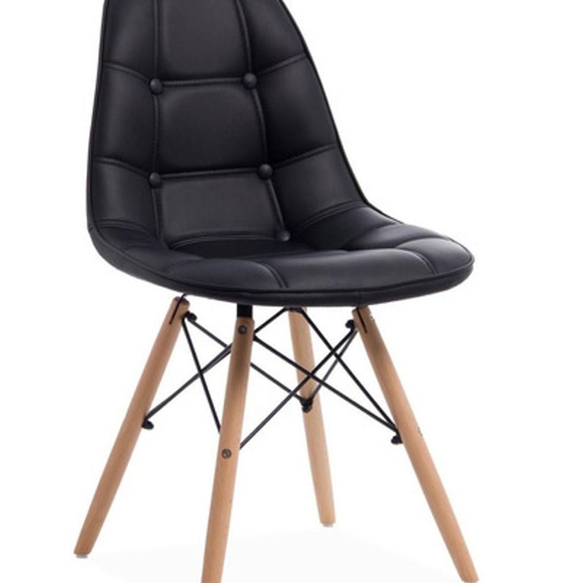 HABITA2 CHILE - Pack de 2 Silla Buckle Eames Acolchada - Negro