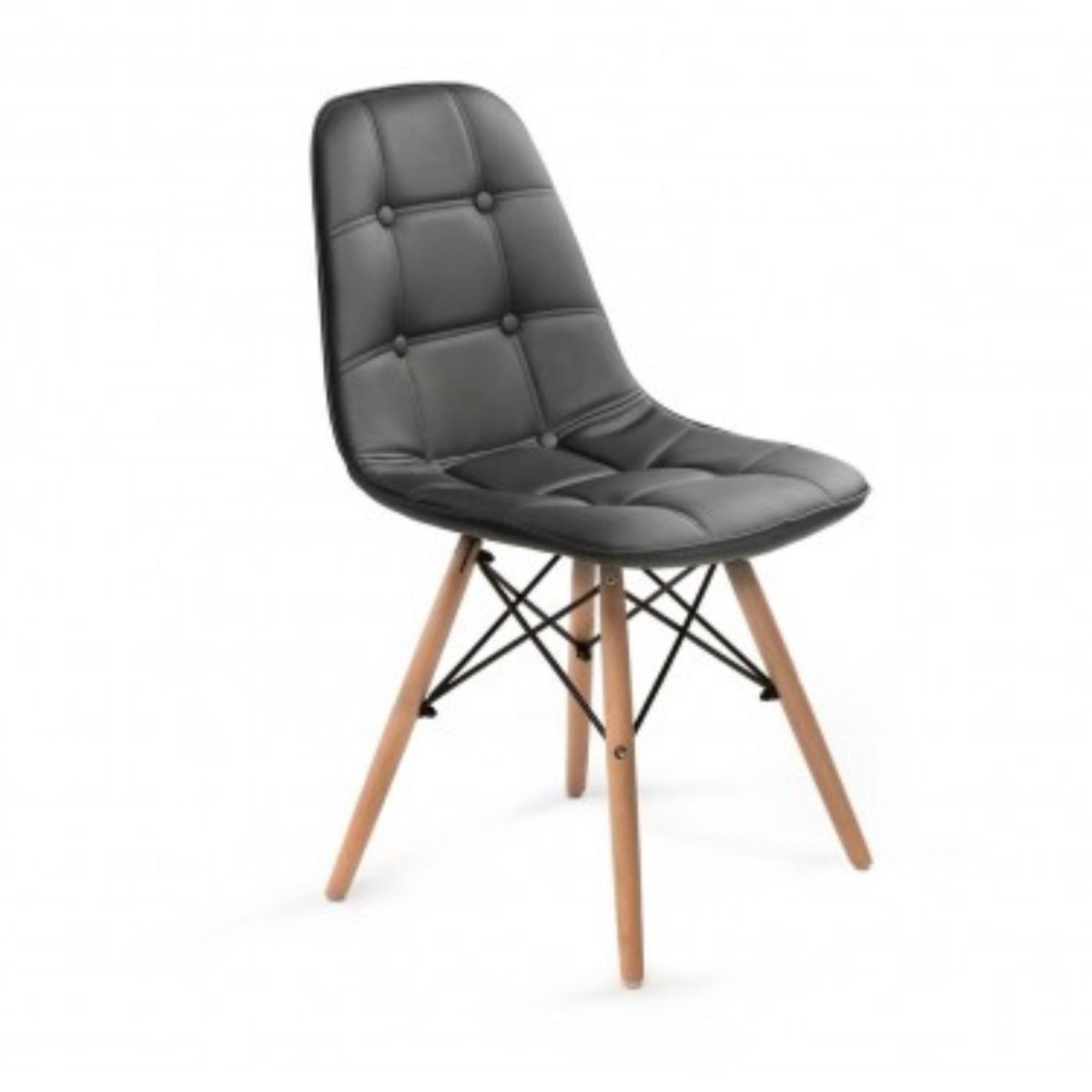 HABITA2 CHILE - Silla Buckle Eames Acolchada - Negro
