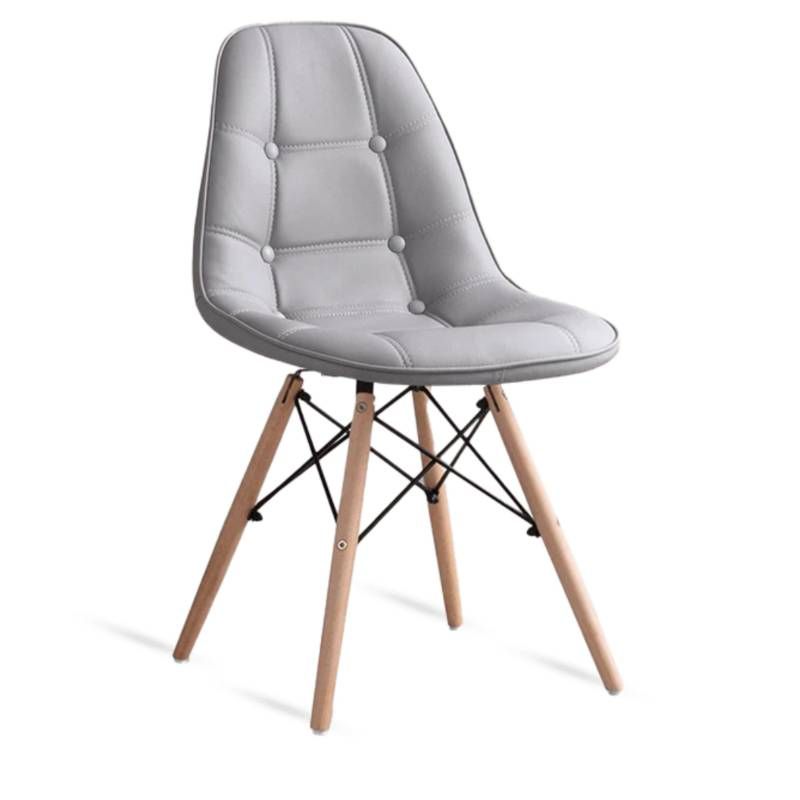 HABITA2 CHILE - Pack de 2 Silla Buckle Eames Acolchada - Gris