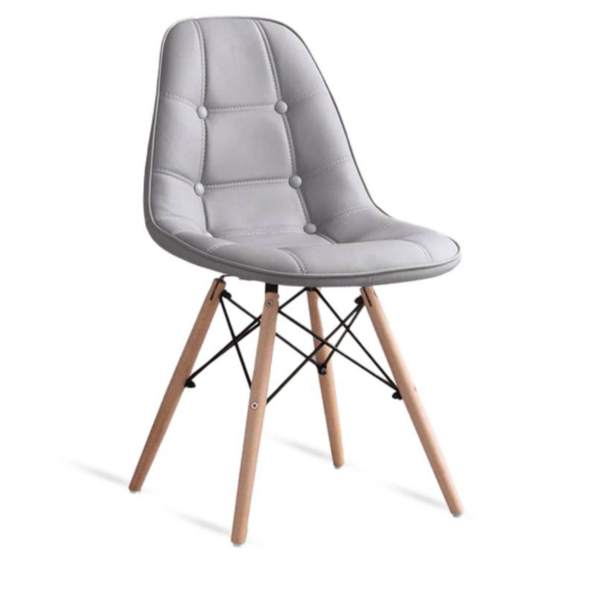 HABITA2 CHILE - Silla Buckle Eames Acolchada - Gris