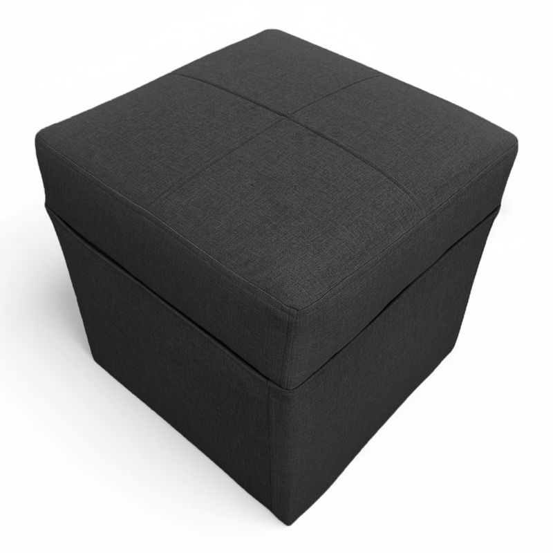 GENERICO - Pouf Murcia -  Tela Lino Negro