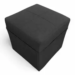 GENERICO - Pouf Murcia - Tela Lino Negro