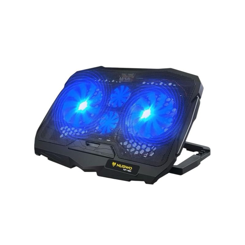 GENERICO - Ventilador Notebook Base Cooler Enfriador 4 Ventiladores Color Negro