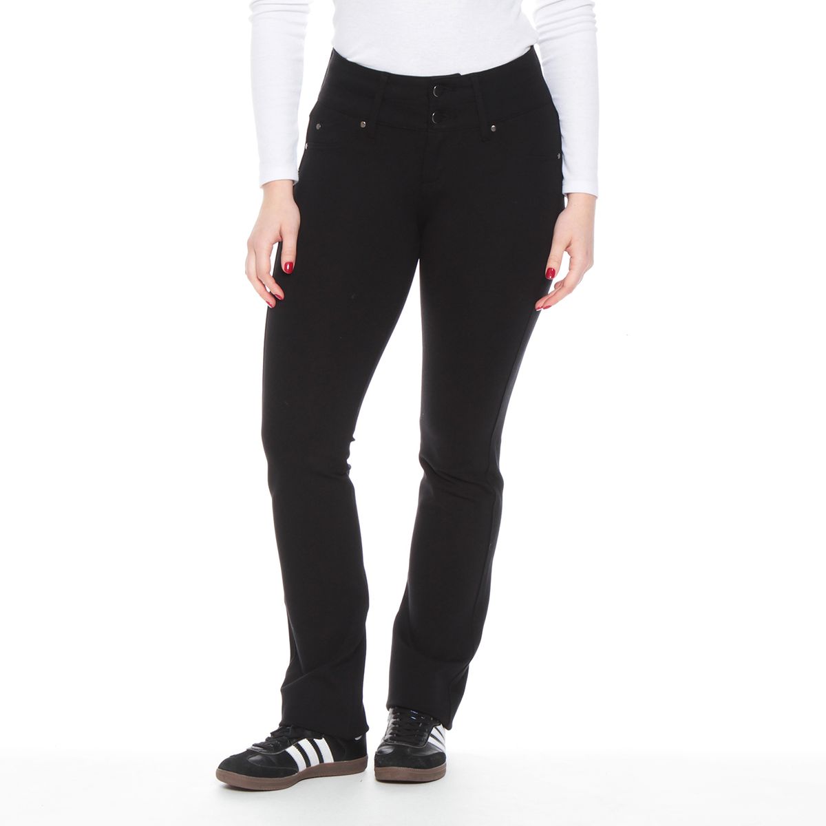 WADOS - CALZA PONTE RECTO CON  PRETINA ANCHA DOS BOTONES