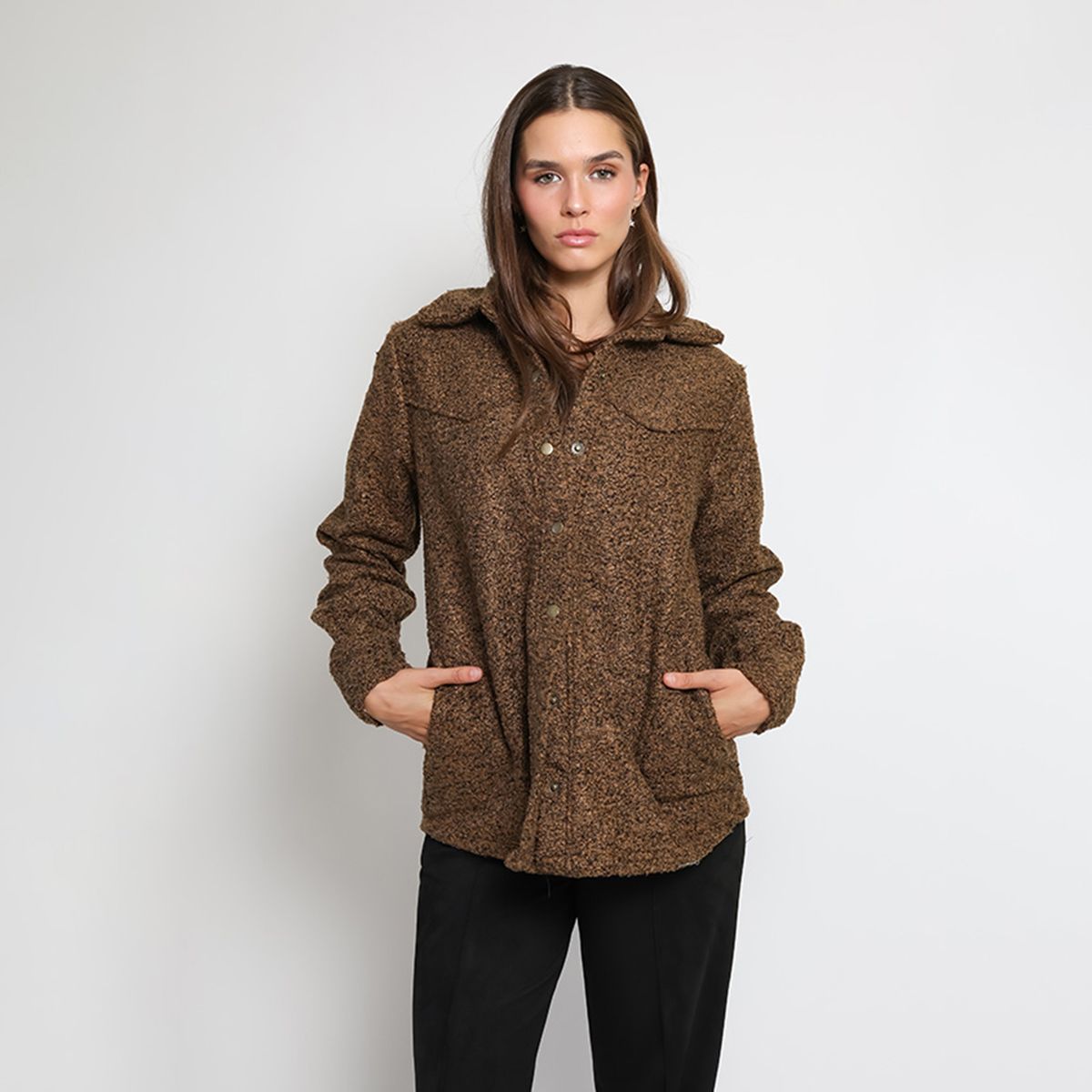 NATALIA SEGUEL - Chaqueta Alejandra Cafe Natalia Seguel