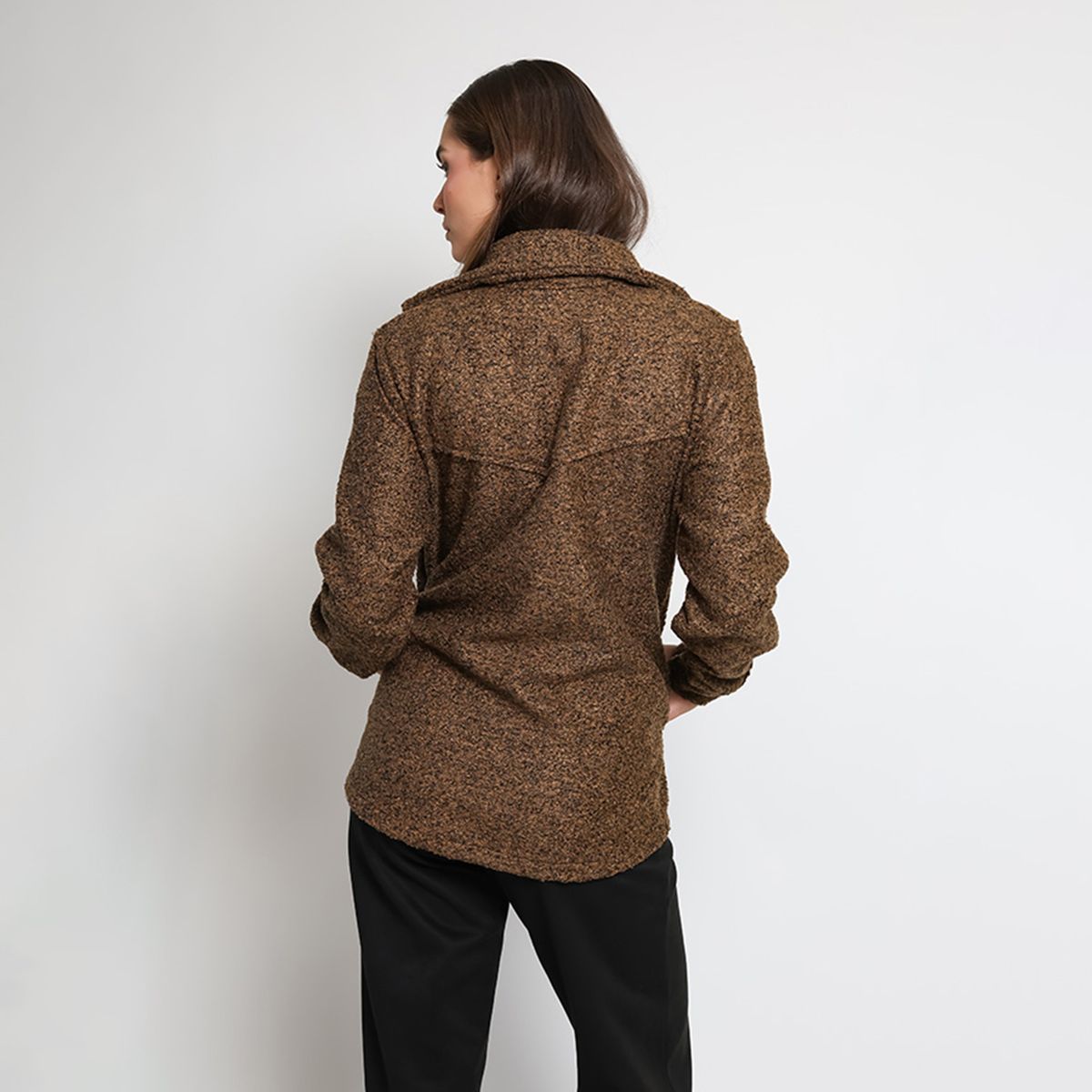 NATALIA SEGUEL - Chaqueta Alejandra Cafe Natalia Seguel