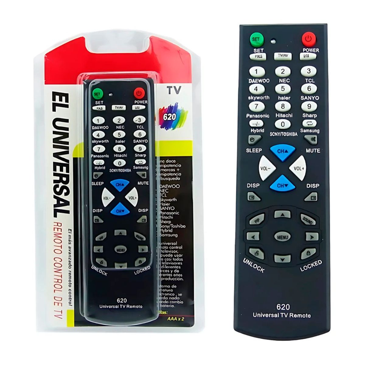 GENERICO - Control Remoto Universal Alternativo TV Modelo 620