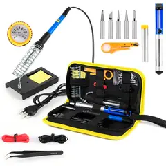 GENERICO - Kit Soldador Con Tubo De Estaño Con Resina Y Ventosa De Soldadura