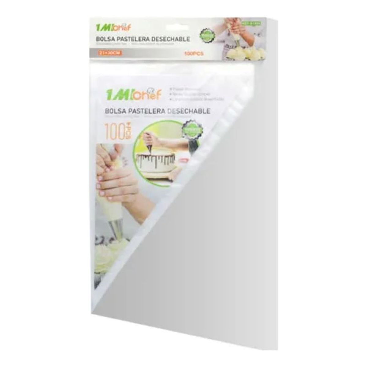 GENERICO - Set De 100 Mangas De Reposteria Desechable 30x36x21cm