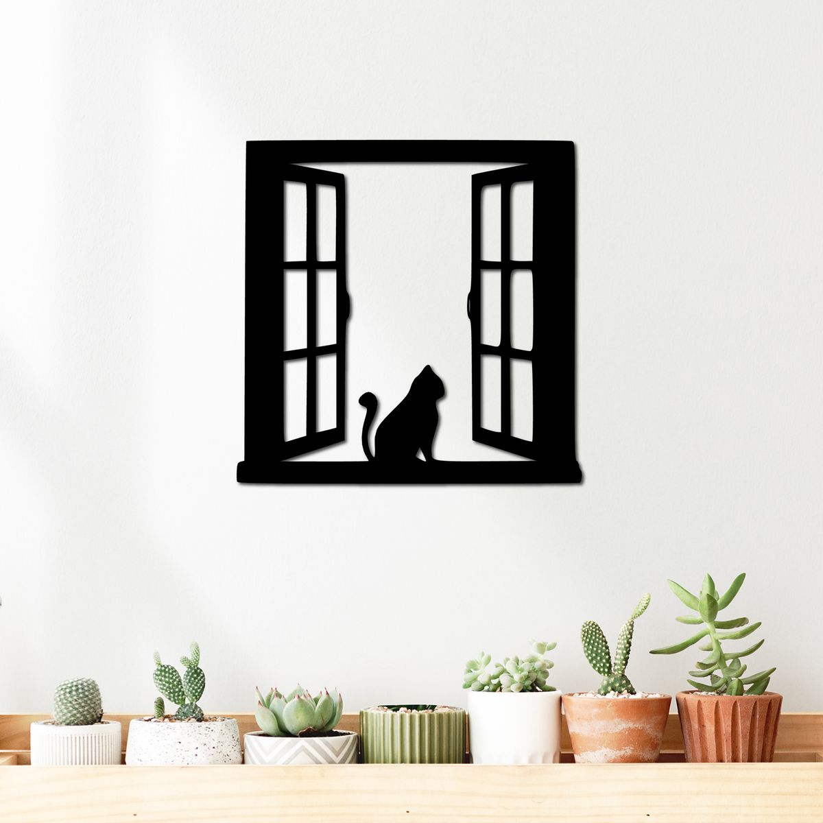 ELAB PROPIA - Cuadro Decorativo Gatito En La Ventana - Fun Republic