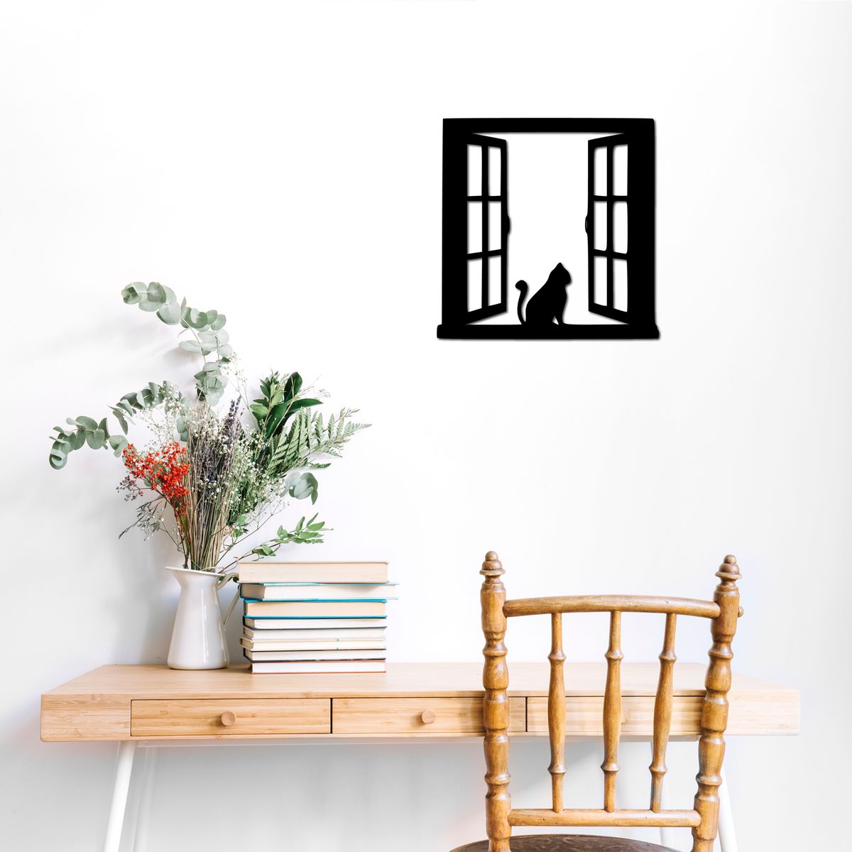 ELAB PROPIA - Cuadro Decorativo Gatito En La Ventana - Fun Republic