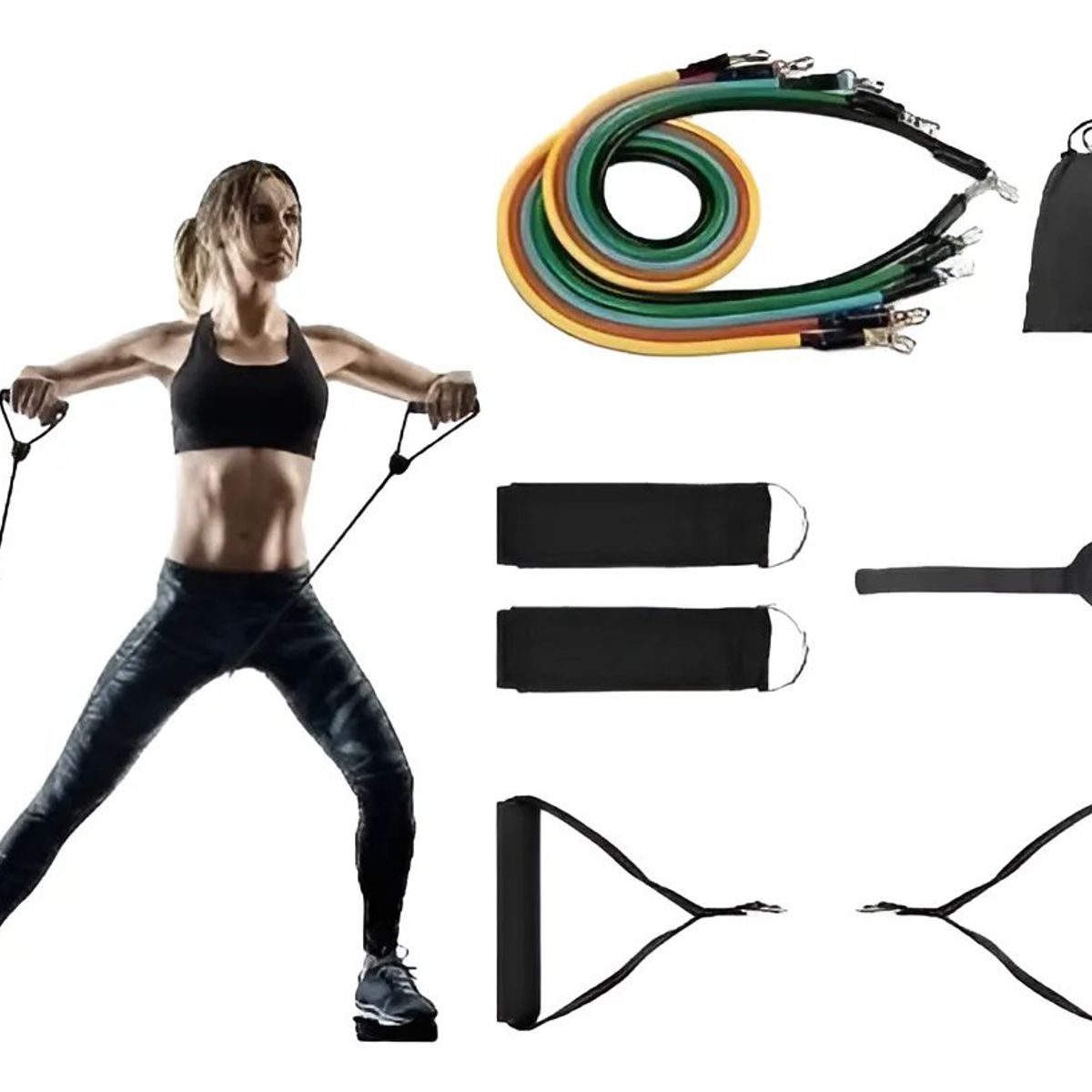 MOVI - Kit Bandas Tubulares De Resistencia Ejercicios Multifuerzas