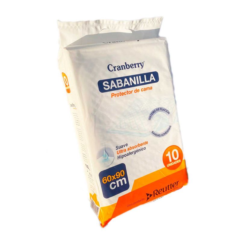 CRANBERRY - Sabanilla protector de camas 60x90 cms 10 unidades