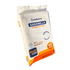 CRANBERRY - Sabanilla protector de camas 60x90 cms 10 unidades